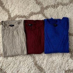Lot of 3 Mossimo Sweaters Large